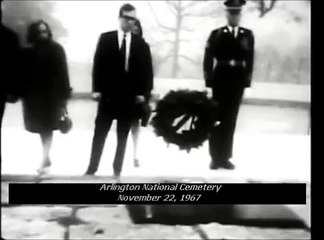 November 22, 1967 - President John F. Kennedy's secretary Evelyn Lincoln at his grave