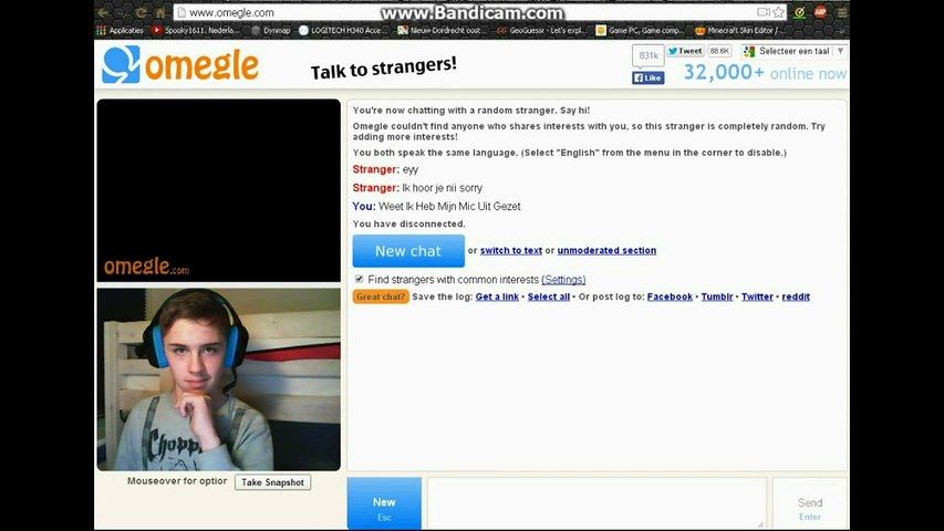 Omegle unmoderated section not working