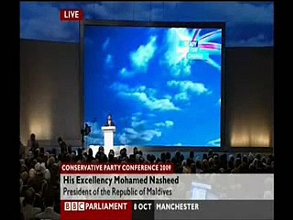 President Mohamed Nasheed - Conservative Party Conference 2009