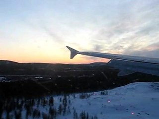 Finnair Airbus A320 landing at Ivalo