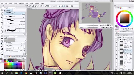 Digital Art Speed Painting  Clip Studio Paint EX 5 with Wacom Tablet Drawing Gagenta Tutorial