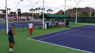 Rafael Nadal and Pablo Carreño Busta  Indian Wells Tennis Masters  03/11/15 Part VII
