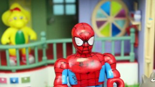 Peppa Pig Goes To Barney School & Lego Duplo Spiderman Disney Princess Sofia The First  Shopkins