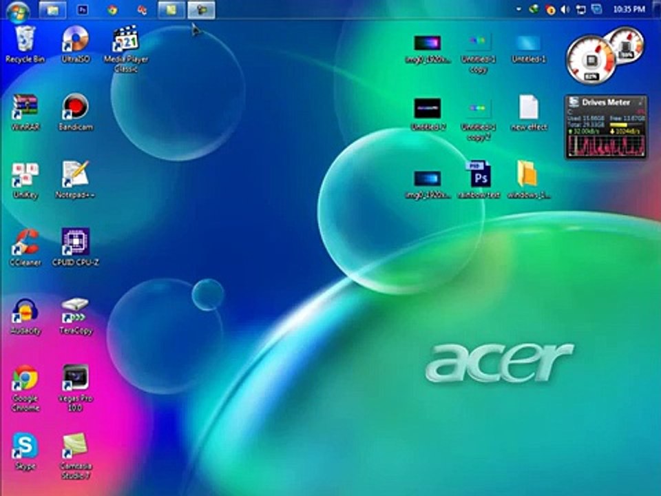 Windows 7 Ultimate ACER SP1 x86 in my AOD255