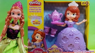 Play Doh Cookie Monster Disney Sofia the First Tea Party Set Hasbro MsDisneyReviews dough