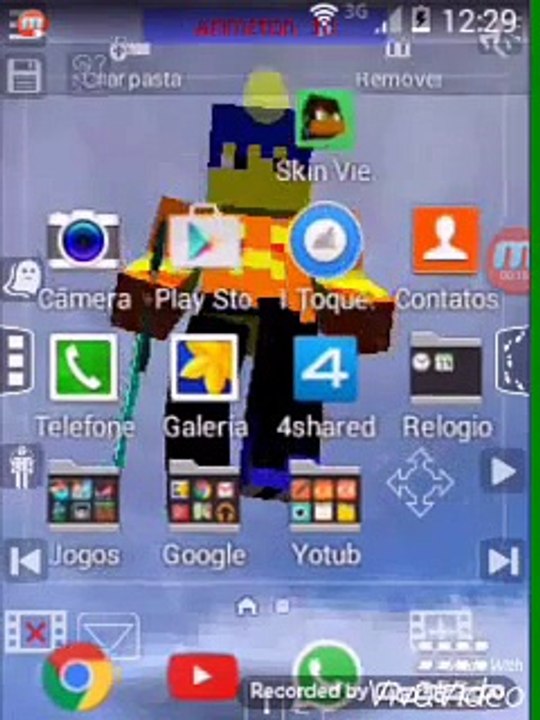 Como ter sua skinn 3d do minecraft