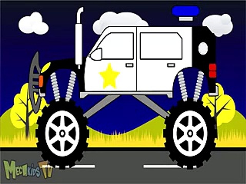 Police Truck -  Monster Trucks For Children