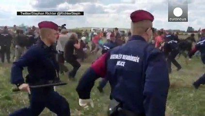 فیلمبرداری که با لگد به جان مهاجران افتاده بود از کار اخراج شد