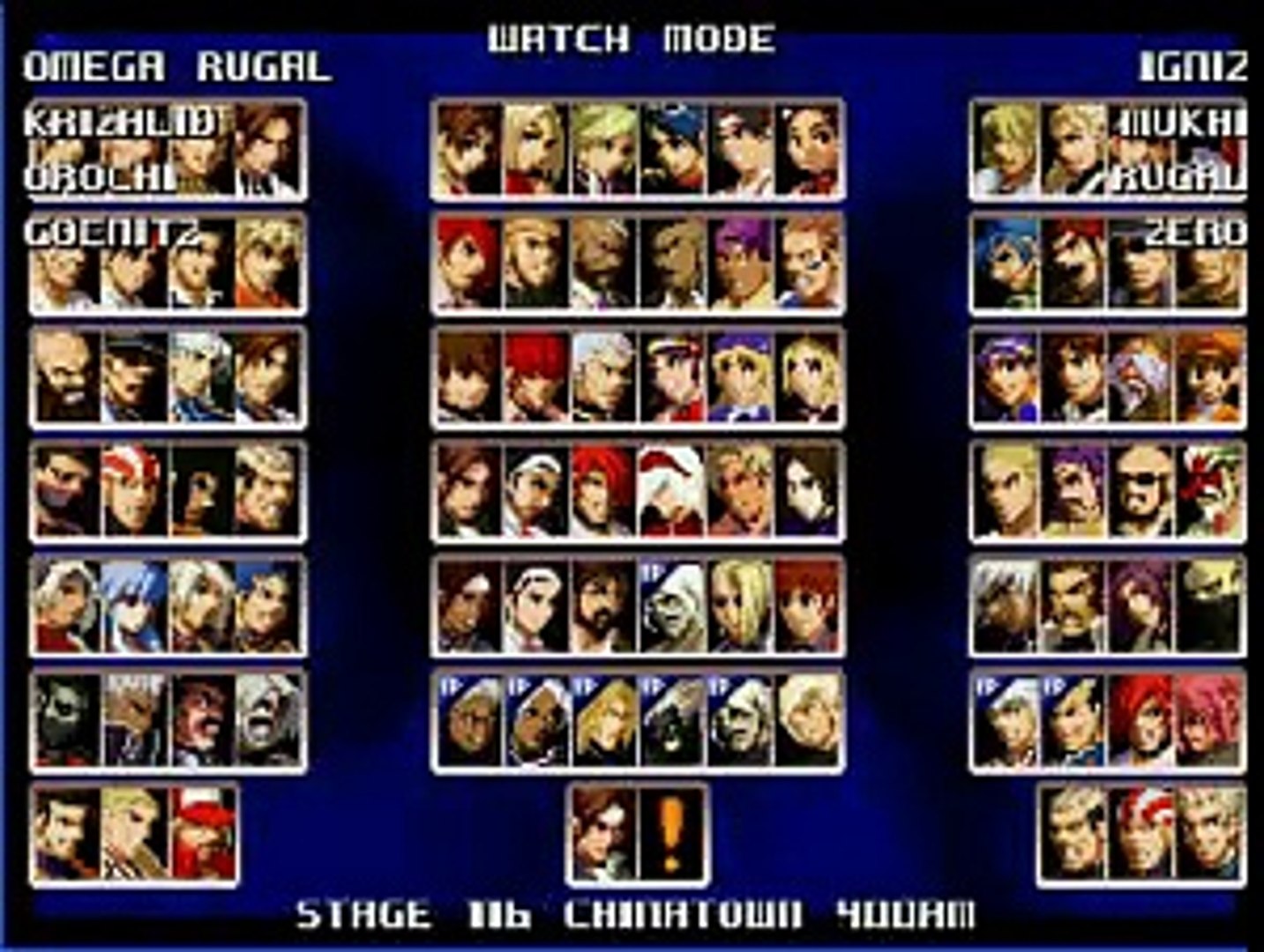 The King of Fighters 98: Ultimate Match (PS2) - LV 7 - Bosses Team -  (Goenitz,Orochi e Omega Rugal) 
