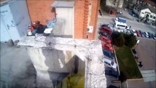 Free Climb on Building 98 ft (30 m) Ivanjica
