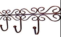 Details niceeshop(TM) Over the Door Iron 5 Hook Rack Hanger for Clothes Coat Hat Bags,Br Deal