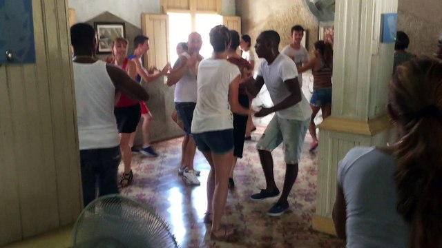 Rueda cours de salsa du matin stage Carnaval de Santiago de Cuba 2015