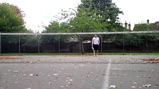 Tennis trick shot