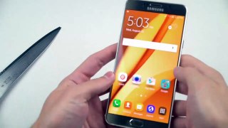 Samsung Galaxy Note 5 Hammer et Couteau test france