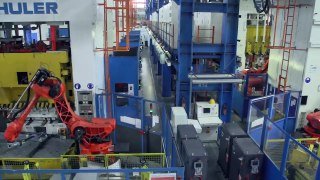 Delfo Poland Plant - Comau Robotics Tandem Press Line Automation
