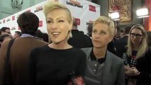 Ellen and Portia on the orange carpet (Arrested Development)