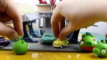 Disney Pixar Cars Flo s V8 Cafe gets taken over by the Angry Birds  Green Pigs!