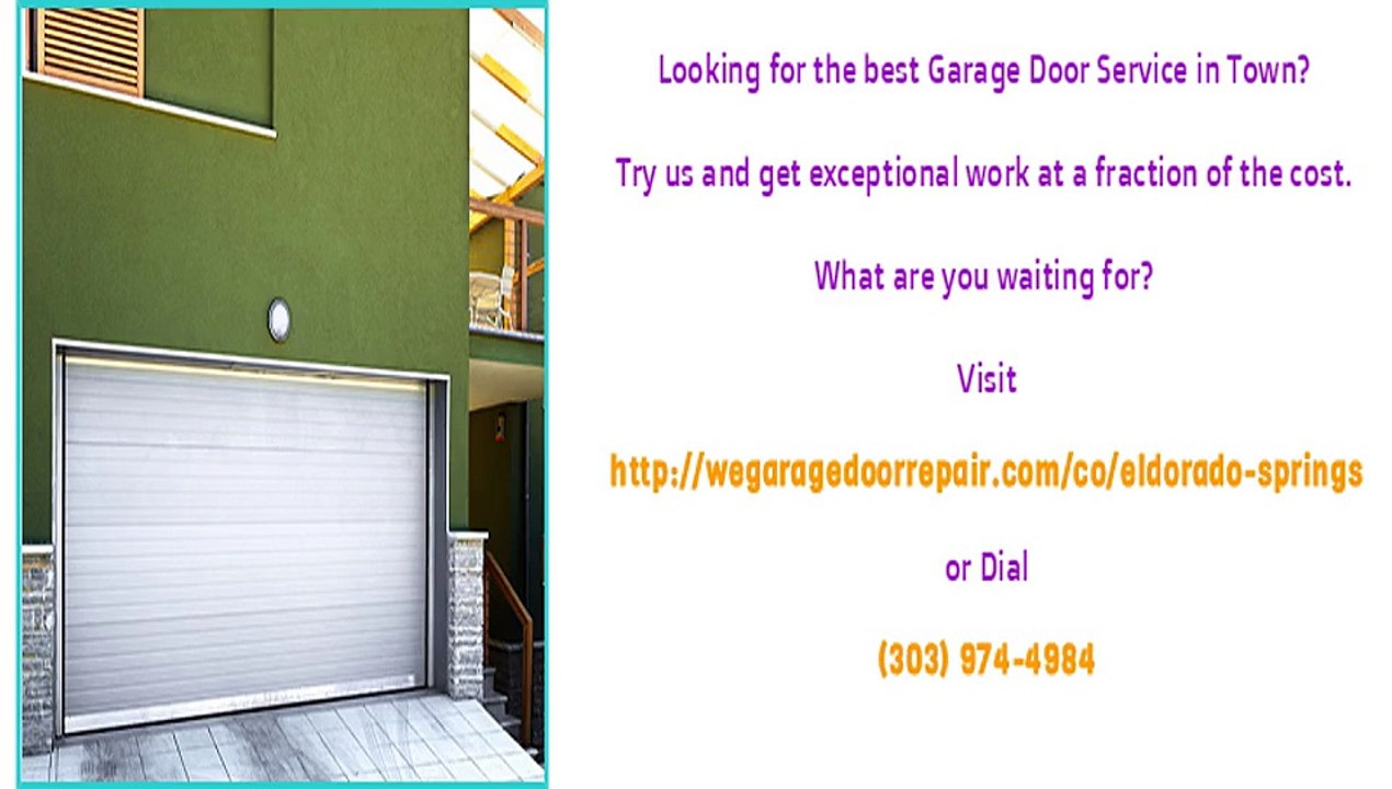 Garage Door Repair Service in Eldorado Springs, CO