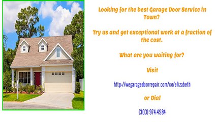 Garage Door Openers in Elizabeth, CO