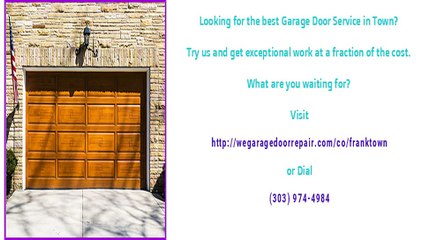 Garage Door Repair Technicians in Franktown, CO