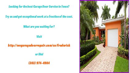 Frederick, CO Garage Door Repair Service