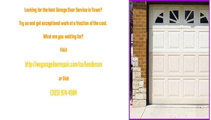 Garage Door Repair Service in Henderson, CO