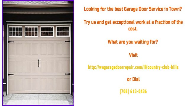 Country Club Hills, IL Garage Door Repair Service