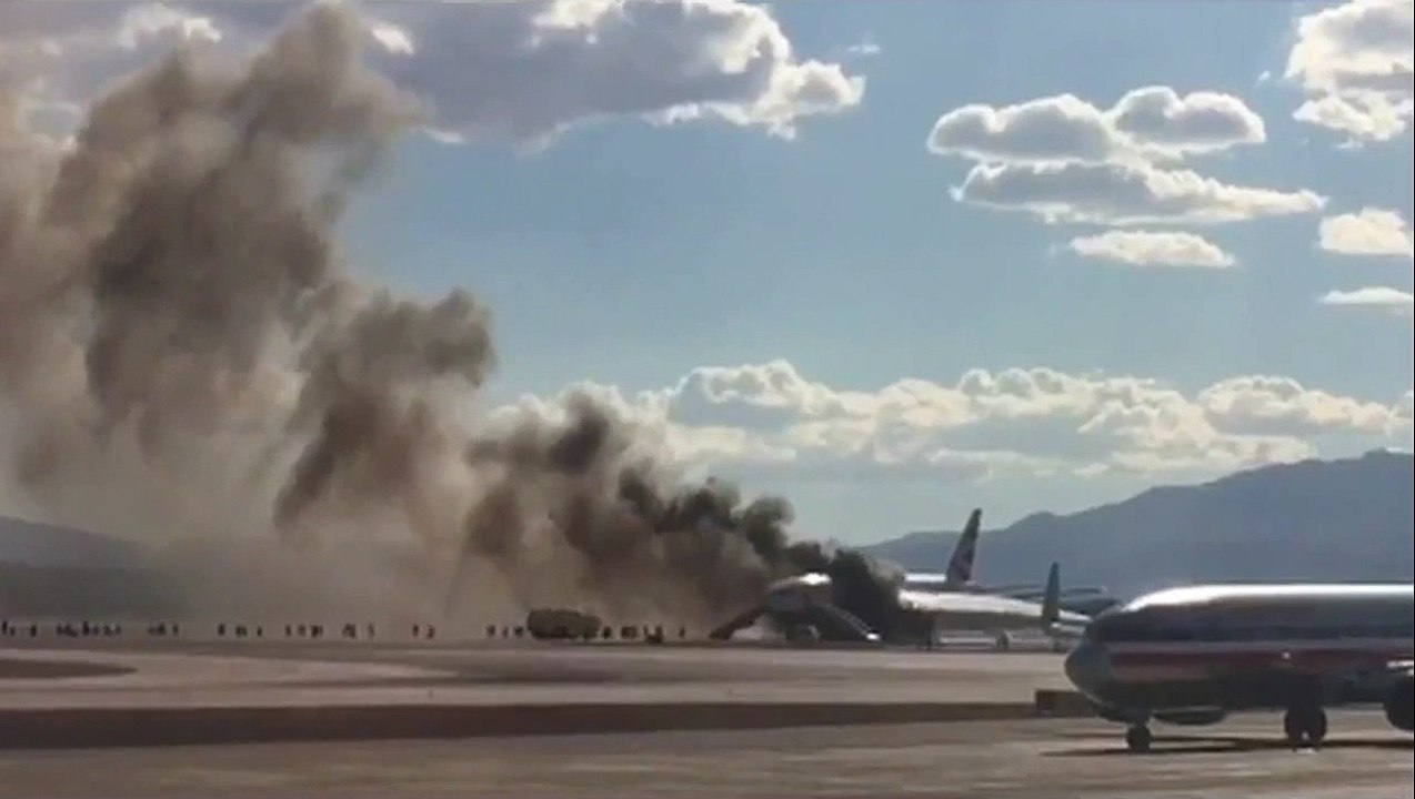 Un avion de British Airways en feu à l'aéroport de Las Vegas