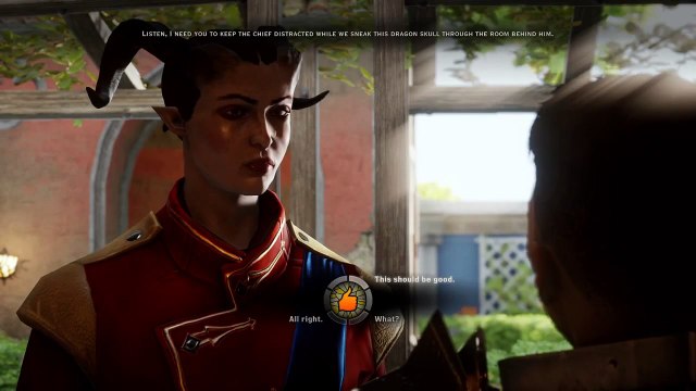 DRAGON AGE INQUISITION TRESPASSER DLC: Adaar and Iron Bull romance