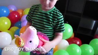 GIANT BALLOON SURPRISE with Mickey Mouse Clubhouse & Peppa Pig Toys Parody by EpicToyChannel
