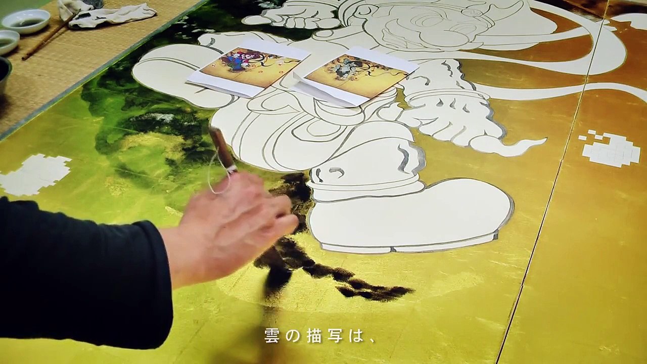 「マリオ＆ルイージ図屏風」 メイキング映像