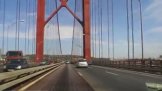 Ponte 25 de Abril, Lisboa -  Lisbon bridge full crossing