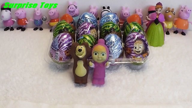 Masha i Medved, Frozen, Disney, Peppa Pig Jiniya Cartoon,, Frozen Toys, Peppa Pig Toys, Eggs, Kind