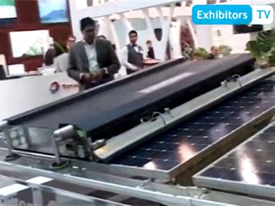 Total S A - introduces Sun Power Wastage Solar Panel Cleaning Robot (Exhibitors TV at WFES 2014)