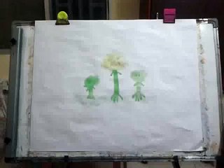 Comic Cartoon Tree Painting Art Modern