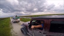 Jeep driver GoPro Selfie goes wrong causing accident