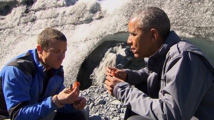Obama mange un repas d'ours avec Bear Grylls