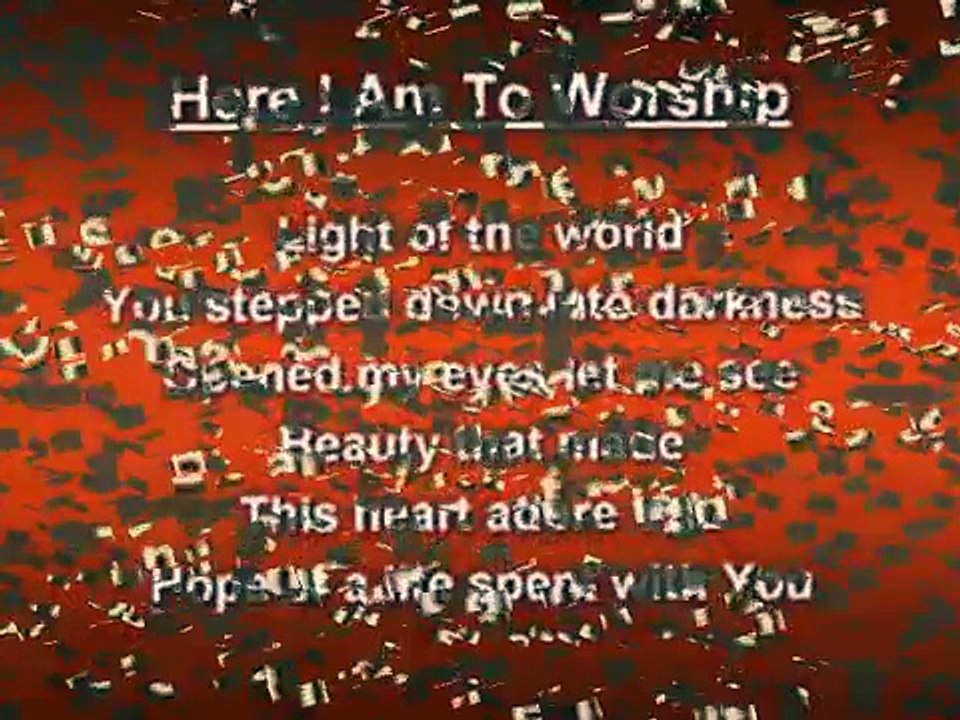 HERE I AM TO WORSHIP - GOSPEL REGGAE