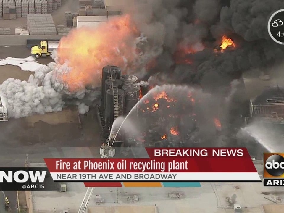 Large hazmat fire in South Phoenix