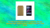 Lucrin Case for Sony Xperia T2 Ultra Ostrich Leather Beige