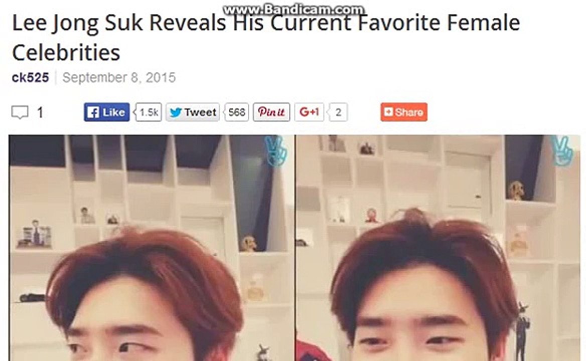 Lee Jong Suk Reveals His Current Favorite Female Celebrities