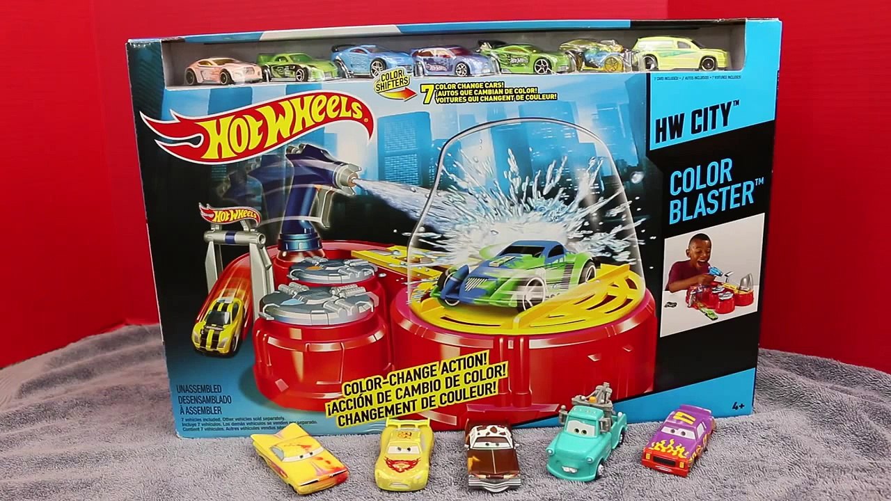 Mater & Lightning McQueen Disney Cars Toys Color Changers on Hot Wheels Color Blaster DisneyCarToys