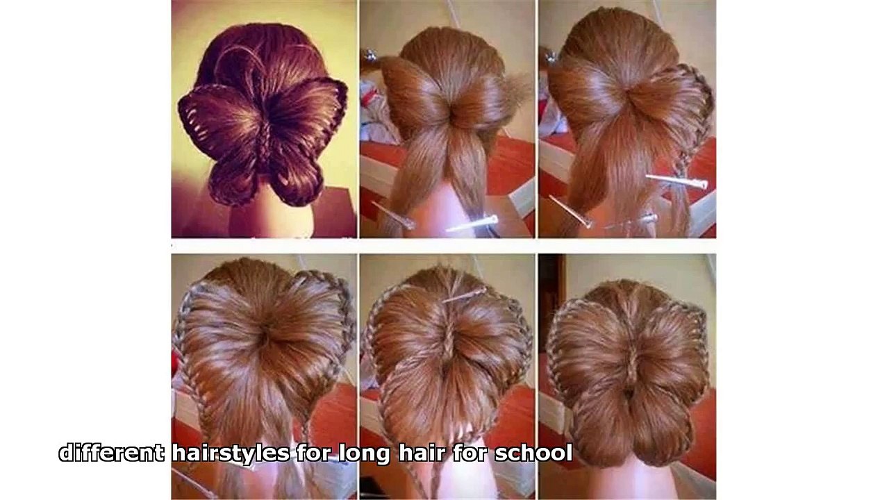different hairstyles for long hair for school
