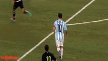 Disgrace- Leo Messi scarily tore up the temporary grass in Dallas during Argentina v Mexico