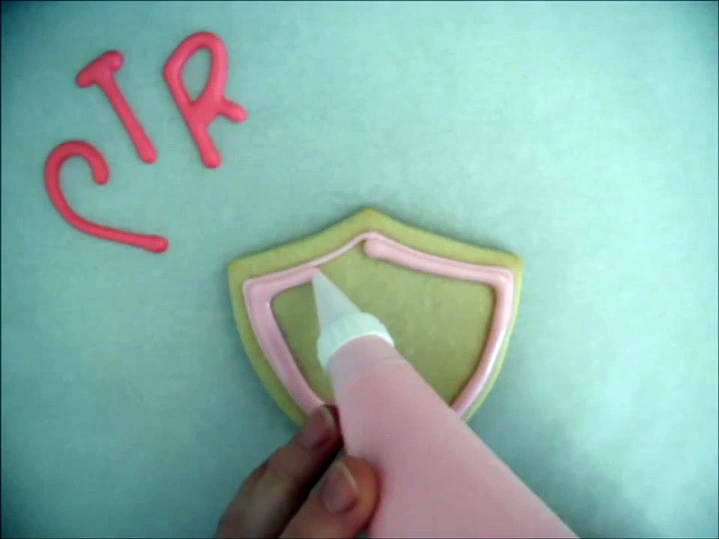 ⁣CTR sugar cookie decorated with royal Icing