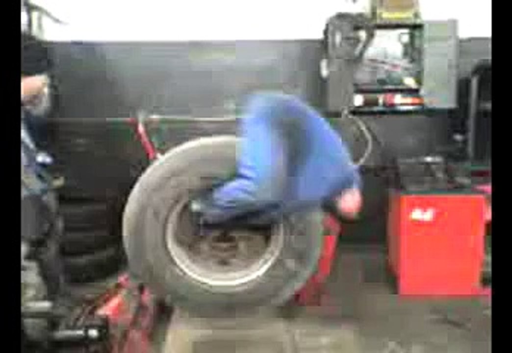 Tire man in Russia