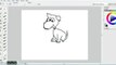 Cartoon Dog Speed Drawing with Corel Painter/ Wacom Drawing Tablet