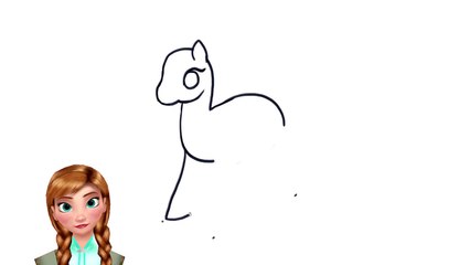 [Kids Songs] How to Draw a Pony by Anna from Frozen [How to Draw]