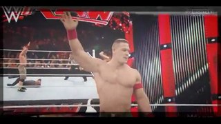 John Cena and Dolph Ziggler vs Seth Rollins and J & J Security - WWE Raw, November 24, 2014