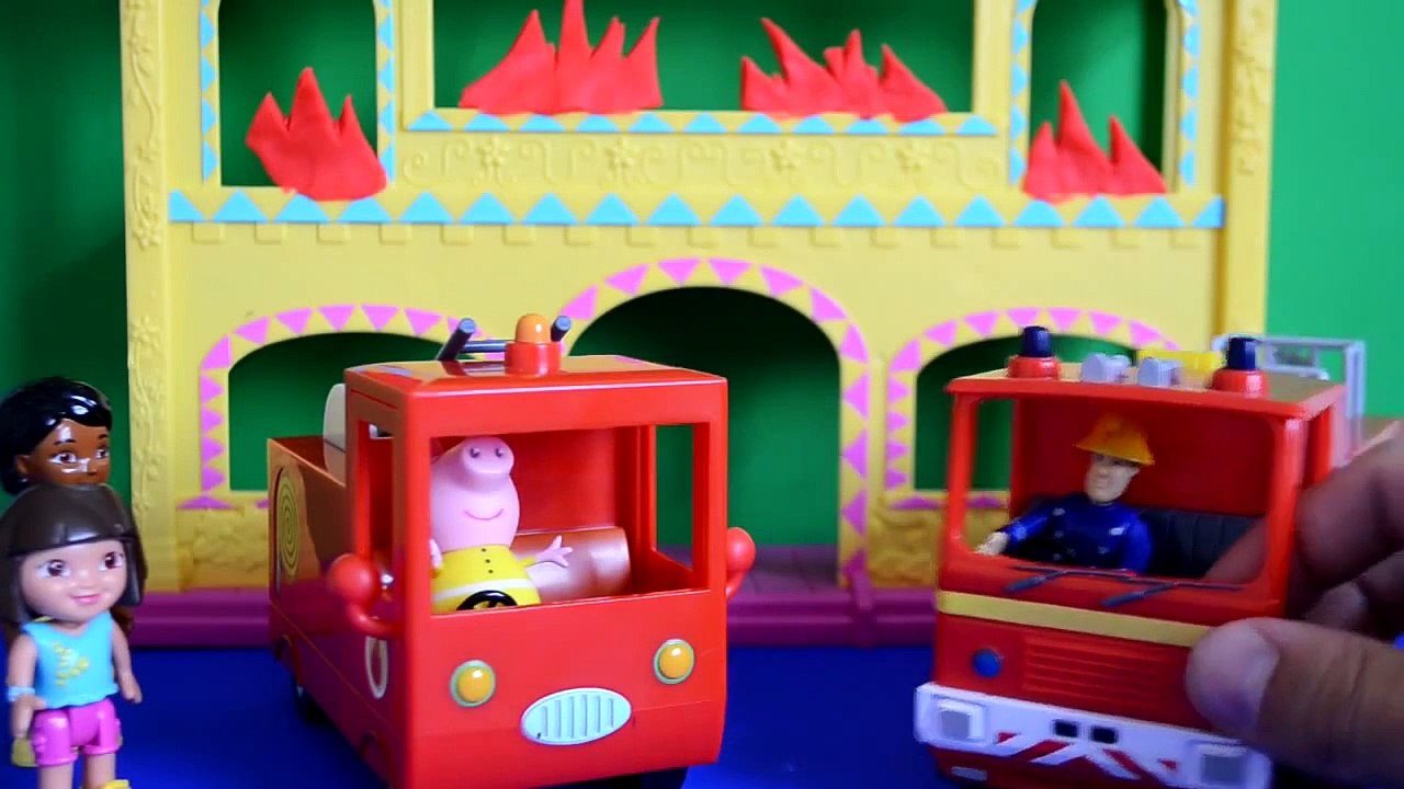 Dora The Explorer Full Episode Peppa Pig Fireman Sam Play-Doh Fire Engine WOW